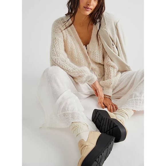 Free People Cream Knit Cardigan - Picture 4 of 10